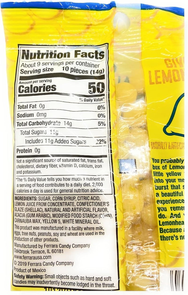 Lemonhead Original Lemon Candy 4.5 oz Bag - Image 2